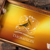 Elegant Rope-Handled Acrylic & Wood Serving Tray (Top)