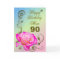 Elegant rose 90th birthday card for Mom