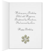 Elegant rose 92nd birthday card for Sister (Inside (Right))