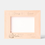 Elegant Rose Always & Forever Medium Wedding Engraved Frames<br><div class="desc">Cherish the memory of your special day with this stunning etched picture frame. Adorned with elegant script reading "Always & Forever, " a single long-stemmed rose, your wedding date, and the couple's names. This picture frame blends simplicity and glamour, making it an ideal gift for newlyweds or the perfect way...</div>