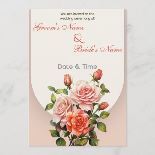 Elegant Rose Arch Save the Date Card