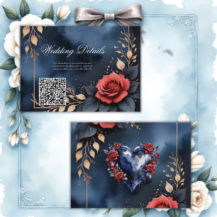 Elegant rose arrangement with golden foliage enclosure card