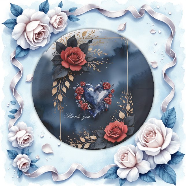 Elegant rose arrangement with golden foliage  paper plates (Creator Uploaded)