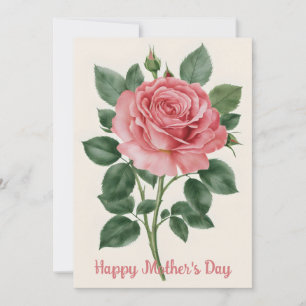 Elegant Rose Art Work Mother's Day Card