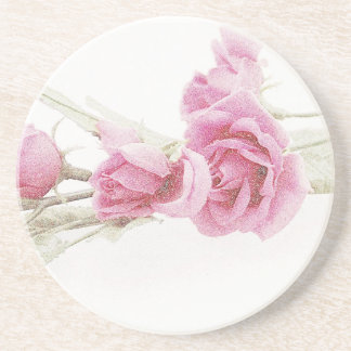 Elegant Rose Beverage Coaster