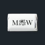 Elegant Rose Bloom Flower 2 Initial Wedding Couple Hershey's Miniatures<br><div class="desc">Elegant Rose Bloom Flower 2 Initial Wedding Couple Monogram Design =======</div>