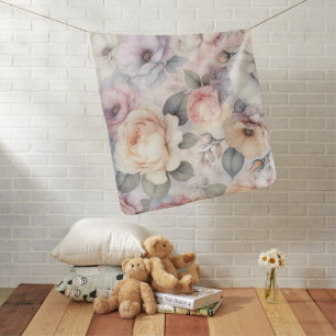 Elegant Rose Blossoms Baby Blanket
