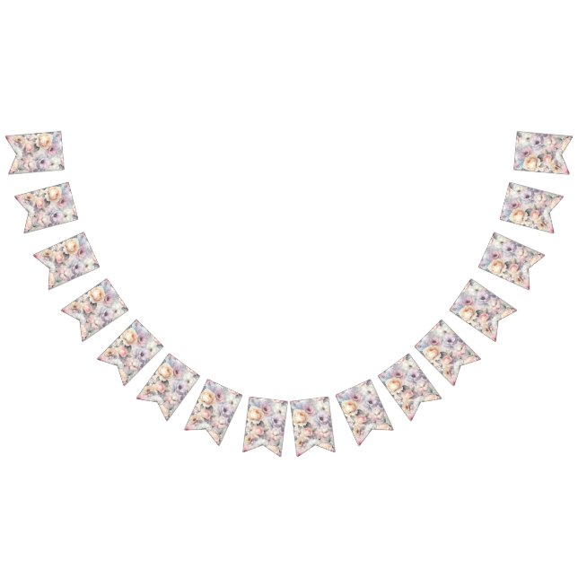 Elegant Rose Blossoms Bunting Flags (All)