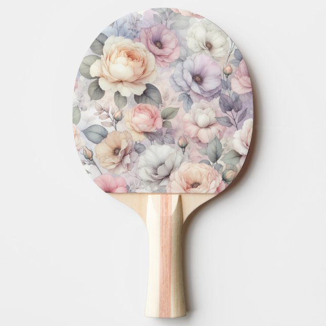 Elegant Rose Blossoms Ping Pong Paddle (Front)