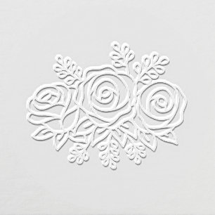 Elegant Rose Bouquet Trio Embosser