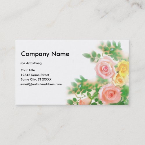 Elegant Rose Businesscard Business Cards