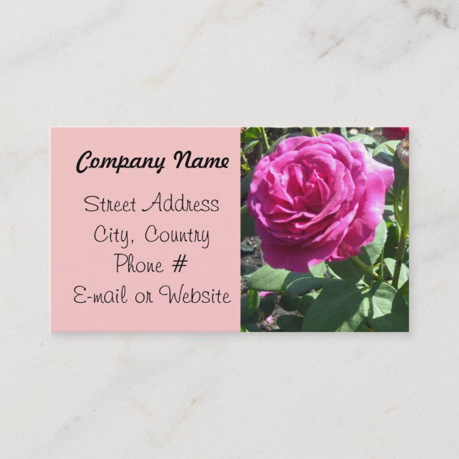 Elegant Rose Business Card (Front)