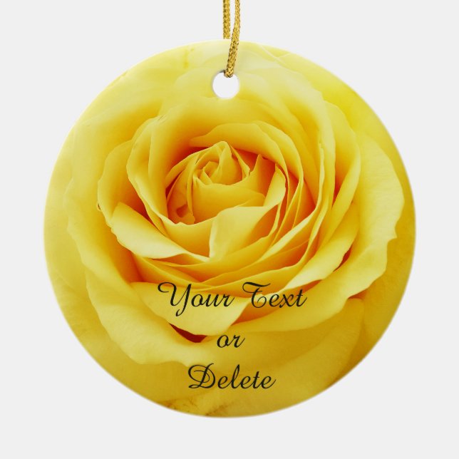 Elegant rose ceramic ornament (Front)