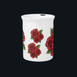 Elegant Rose Design Beverage Pitcher<br><div class="desc">A beautiful illustration of roses,  perfect for adding a touch of elegance and romance to any product. Great gift idea for flower lovers and those who appreciate timeless floral art</div>
