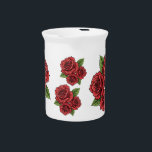 Elegant Rose Design Beverage Pitcher<br><div class="desc">A beautiful illustration of roses,  perfect for adding a touch of elegance and romance to any product. Great gift idea for flower lovers and those who appreciate timeless floral art</div>