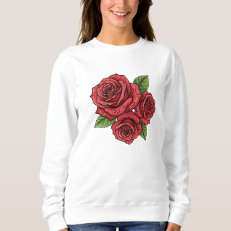 Elegant Rose Design Sweatshirt