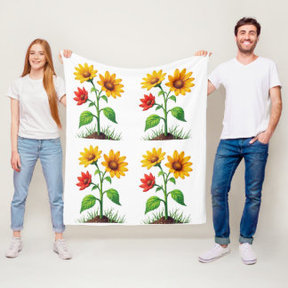 Elegant Rose Floral Art Blanket