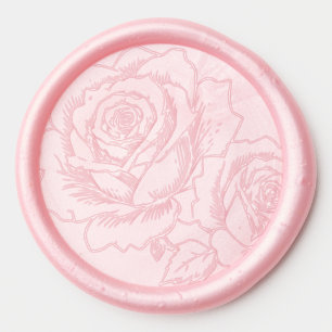 Elegant Rose Floral Quinceañera Wax Seal Sticker