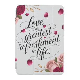 Elegant Rose Floral Quote Design iPad Mini Cover