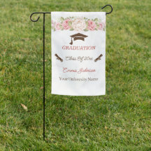 Elegant Rose Flower Graduation Personalized