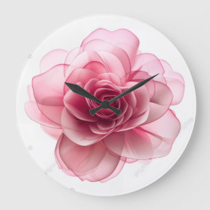 Elegant Rose Flower Wall Clock – Floral Design