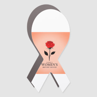 Elegant Rose for Women's History Month Car Magnet