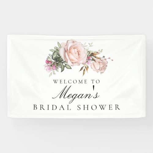 Elegant Rose Garden Bridal Shower Banner