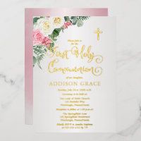 Elegant Rose Garden - Girl First Holy Communion