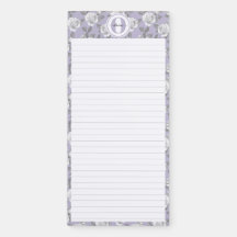 Elegant Rose Garden Monogram Lavender