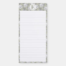 Elegant Rose Garden Monogram Sage Green