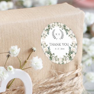 Elegant Rose Garden Wedding Thank You