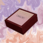 Elegant Rose Glitter Monogram Name | Gift Box<br><div class="desc">Personalize with your own name. This Wooden Jewelry Keepsake Box makes a statement with elegant rose glitter on a rose pink background. Perfect for home and office use.</div>