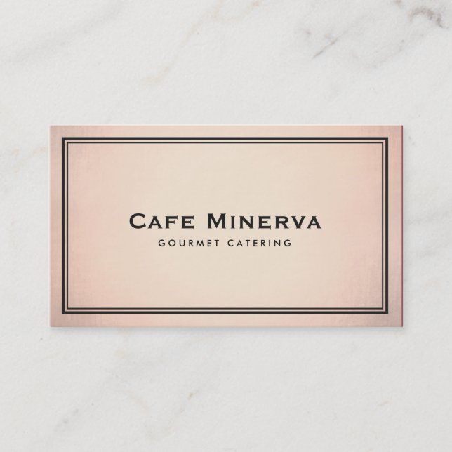 Elegant Rose God Professional Catering Business Card (Front)