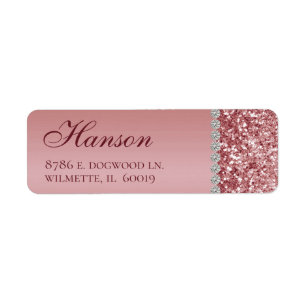 Elegant Rose Gold 85th Birthday return Address Label