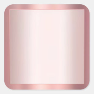 Elegant Rose Gold Add Your Text Blank Template Square Sticker