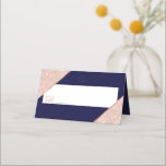 Elegant Rose Gold and Navy Bat Mitzvah Place Card<br><div class="desc">This stylish Bat Mitzvah place card features a deep navy background, faux rose gold glitter corners, and a subtle Star of David motif. Its clean layout leaves space to display each guest's name in a refined way, perfect for a formal or modern celebration. Whether you're hosting a sit-down dinner or...</div>