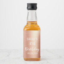 Elegant Rose Gold Any Age 30th Birthday Party