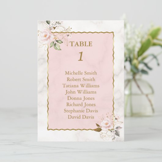 Elegant Rose Gold Baptism Table (Standing Front)