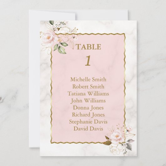 Elegant Rose Gold Baptism Table (Back)
