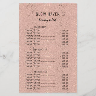 Elegant Rose Gold Beauty Salon Flyer