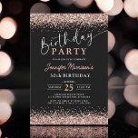 Elegant Rose Gold Black Glitter 30th Birthday Invitation<br><div class="desc">Celebrate your 30th birthday with elegance and flair with the Elegant Rose Gold Black Glitter 30th Birthday Invitation! This striking design combines classic black with shimmering rose gold glitter, creating a sophisticated and modern look for your milestone celebration. Perfect for a glamorous event, this invitation sets the tone for an...</div>