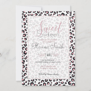 Elegant Rose Gold Black Leopard Pattern