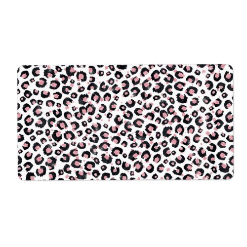 Elegant Rose Gold Black Leopard Pattern Label