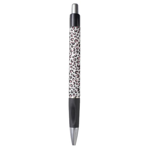 Elegant Rose Gold Black Leopard Pattern Pen