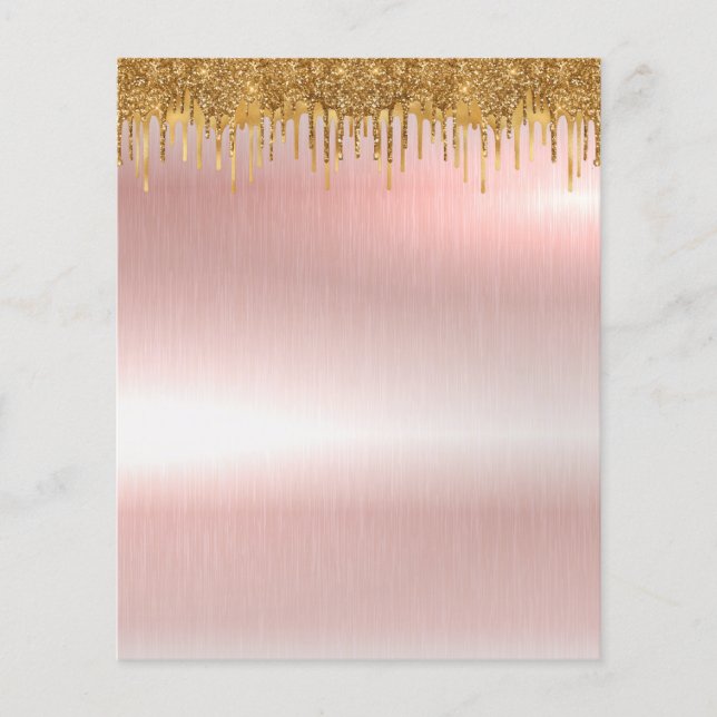 Elegant rose gold blank flyer (Front)