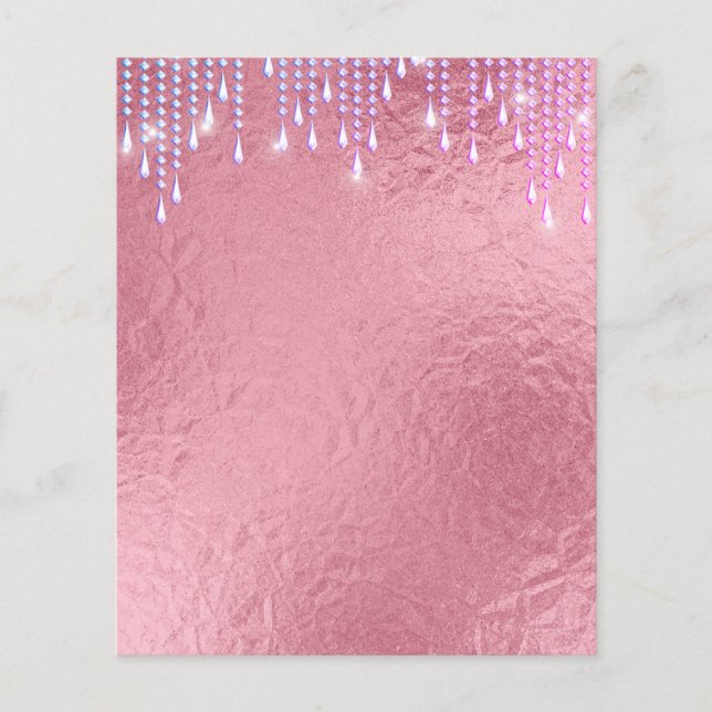 Elegant rose gold blank flyer (Front)
