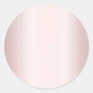 Elegant Rose Gold Blank Template Add Your Text Classic Round Sticker