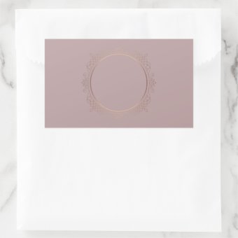 Elegant Rose Gold Blank Template Add Your Text Rectangular Sticker | Zazzle