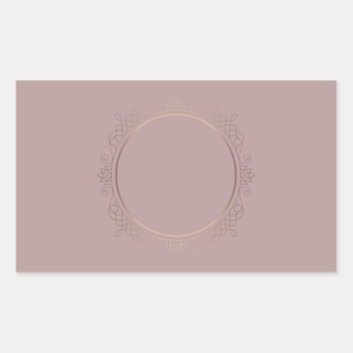 Elegant Rose Gold Blank Template Add Your Text Rectangular Sticker
