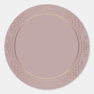 Elegant Rose Gold Blank Template Trendy Modern Classic Round Sticker
